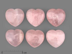 Сердце из розового кварца, 4,5х4,5х2,3 см