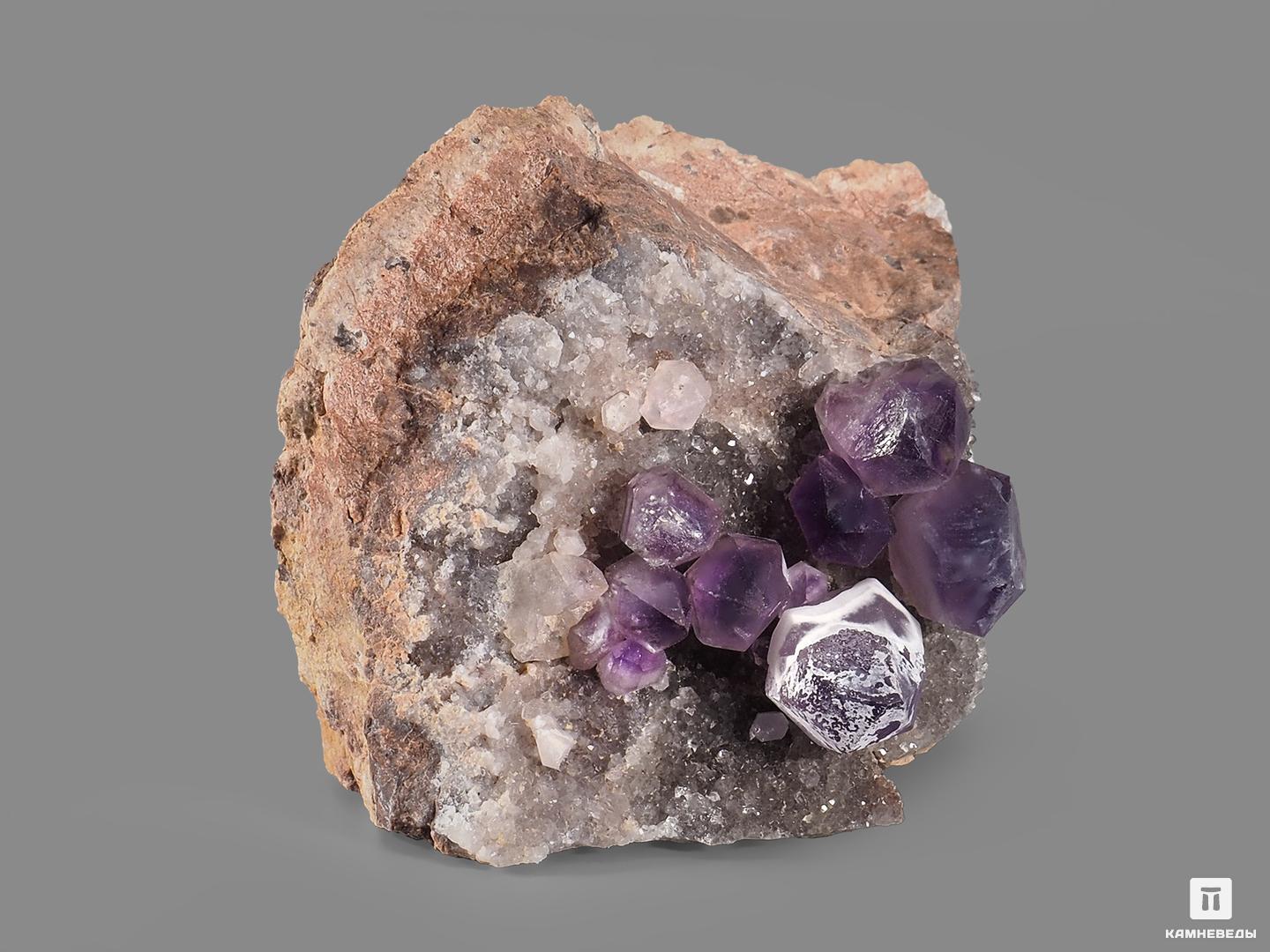Аметист, кристаллы на породе 6,8х5,4х4,7 см, 21735, фото 2