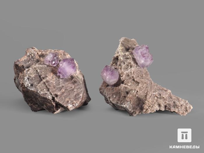 Аметист, кристаллы на породе 6-8 см, 21737, фото 3