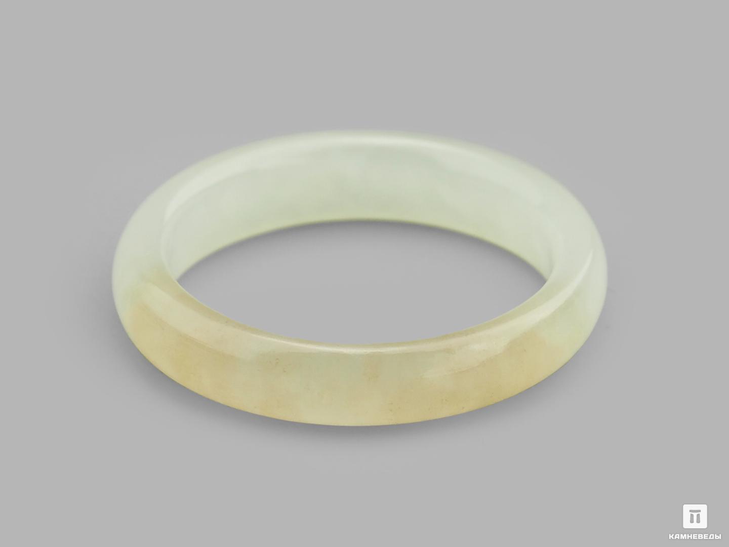 Кольцо из нефрита светлого, ширина 4-5 мм, 21802, фото 1