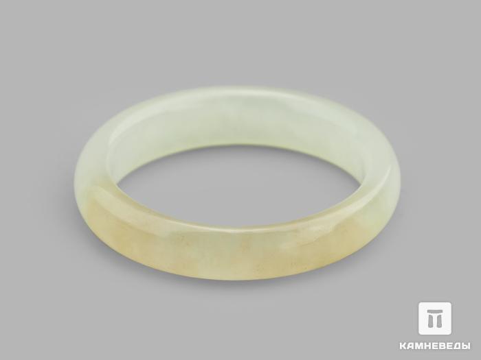 Кольцо из нефрита светлого, ширина 4-5 мм, 21802, фото 1