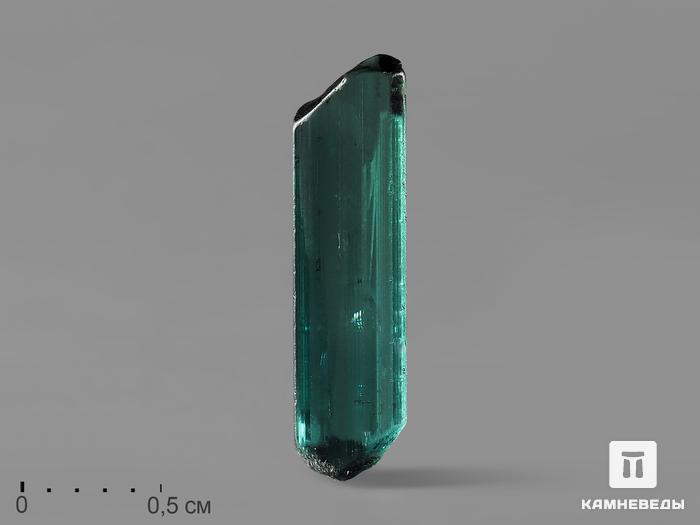 Турмалин (индиголит), кристалл 1,4х0,5х0,3 см, 2594, фото 1