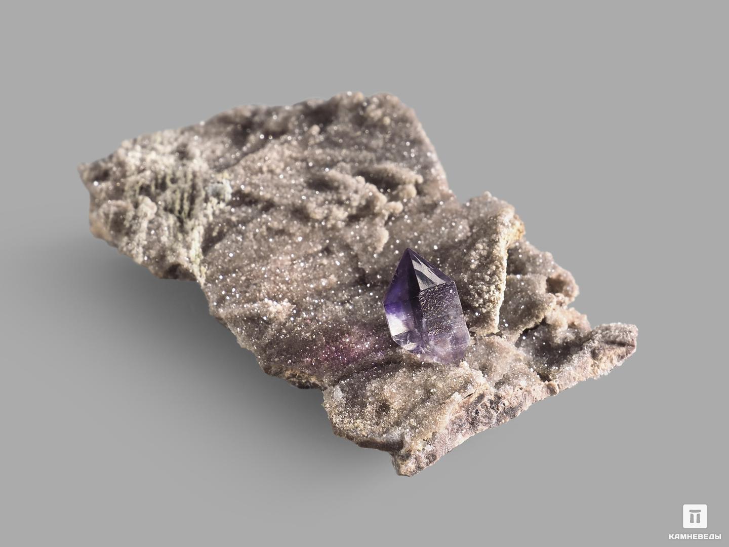 Аметист, кристалл на породе 5х3х1,7 см, 21857, фото 2