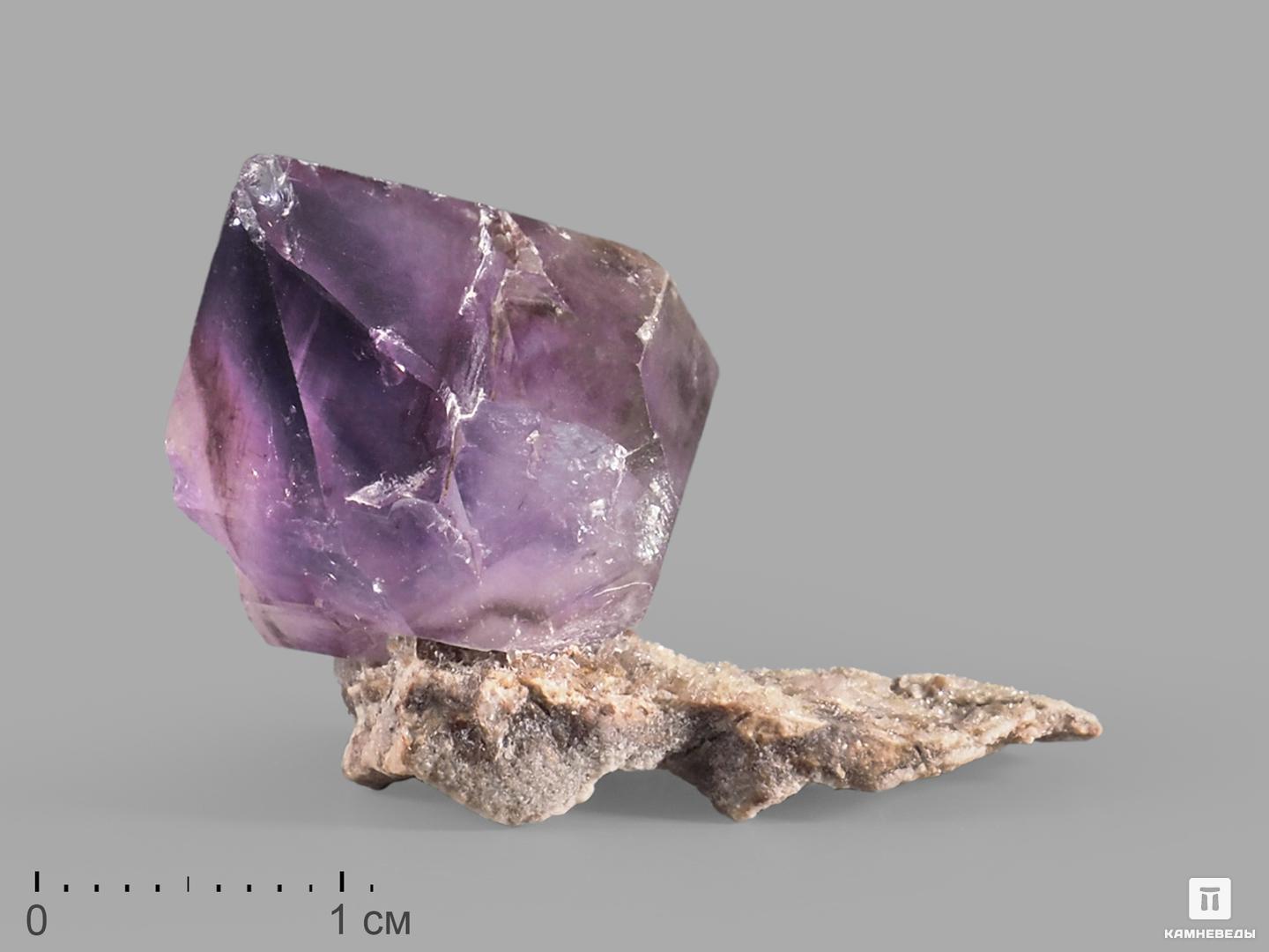 Аметист, кристалл на породе 2,5-4,5 см, 21858, фото 1