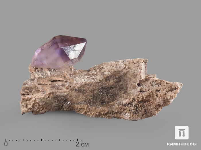 Аметист, кристалл на породе 3-4,5 см, 21863, фото 1