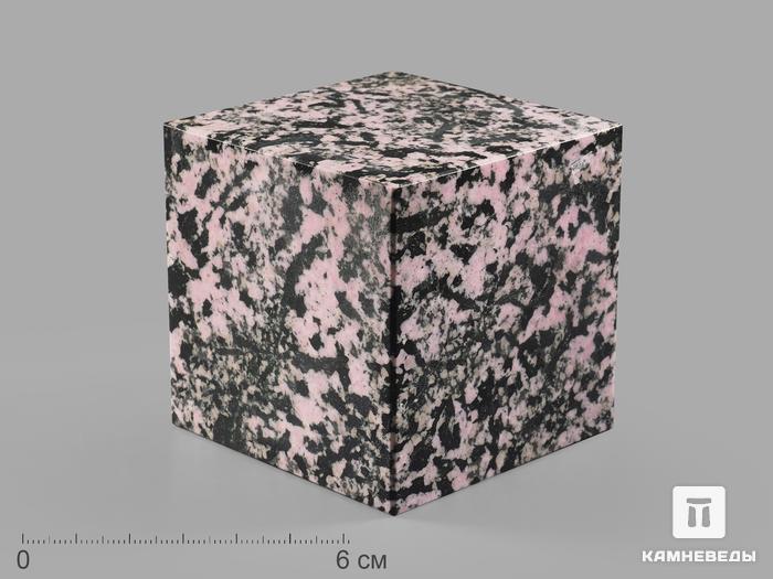 Куб из тулита, 6,7х6,7 см, 21890, фото 1