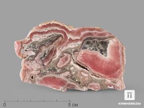 Родохрозит, полированный срез 9х5,4х0,7 см