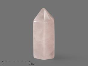 Розовый кварц в форме кристалла, 3,5х1,6х1,5 см