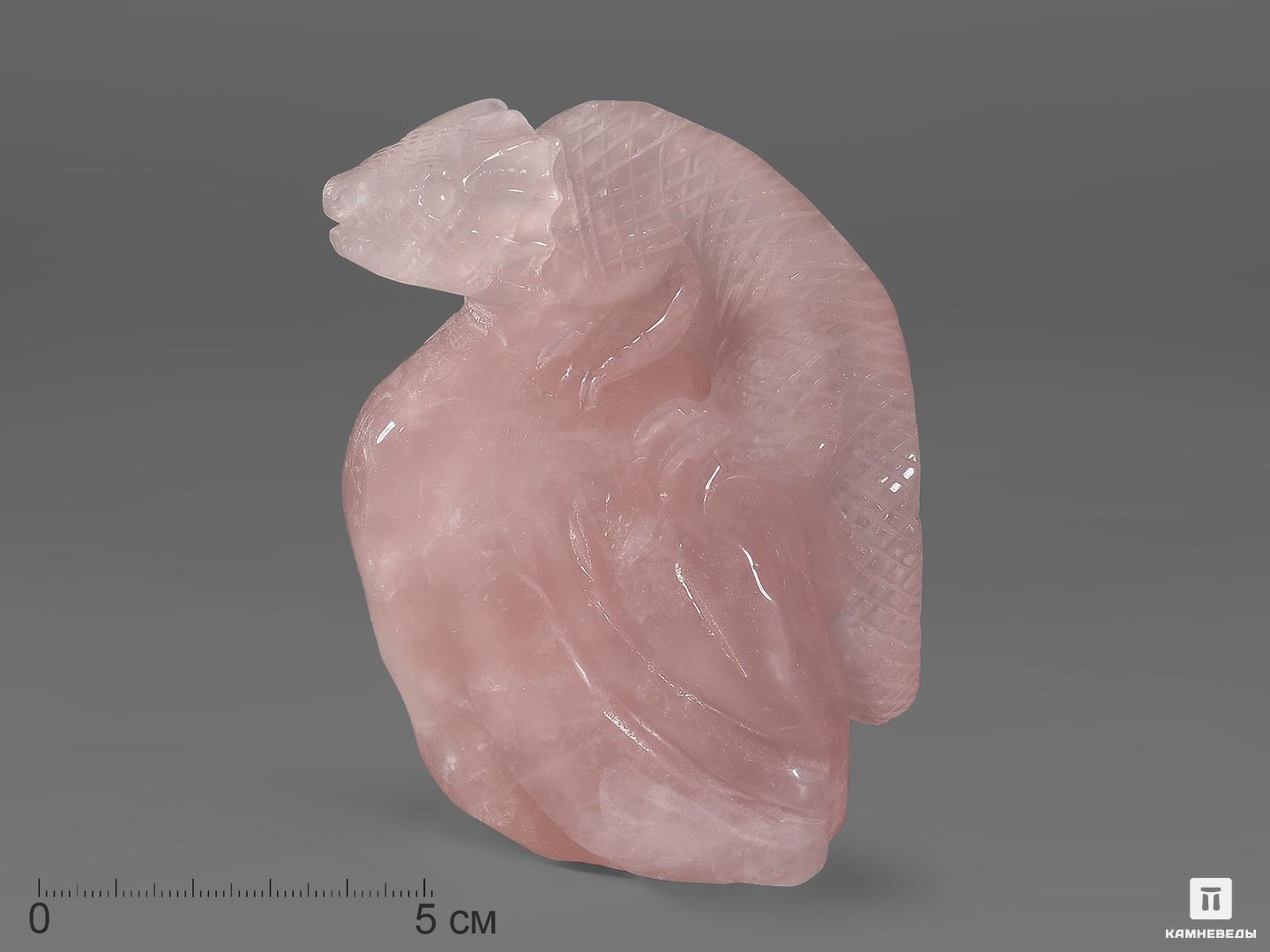 Ящерица из розового кварца, 10х8,3х6,2 см шар из розового кварца 25 26 мм