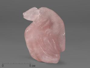 Ящерица из розового кварца, 10х8,3х6,2 см