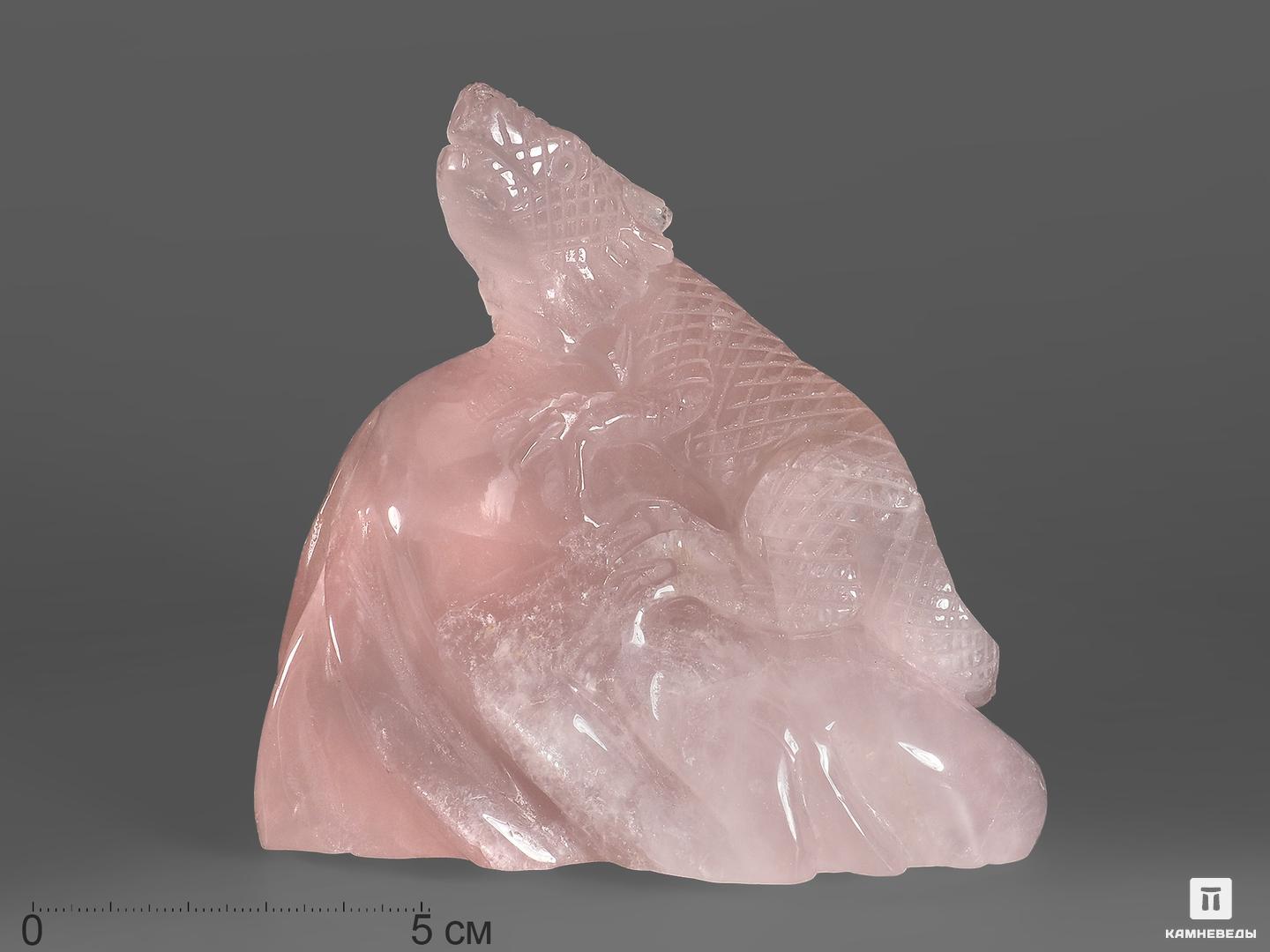 Ящерица из розового кварца, 11,5х10,8х5,5 см аммонит 11 5х10 1х5 4 см