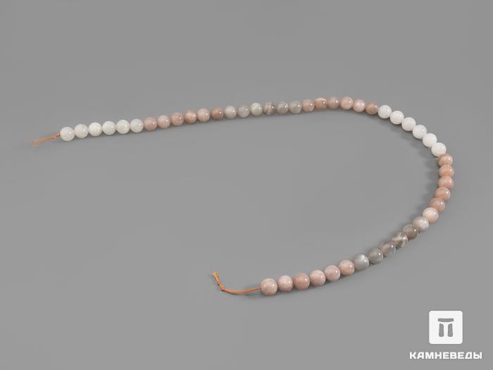 Бусины из лунного камня (адуляра), 46-51 шт. на нитке, 8-9 мм, 7-43/6, фото 3