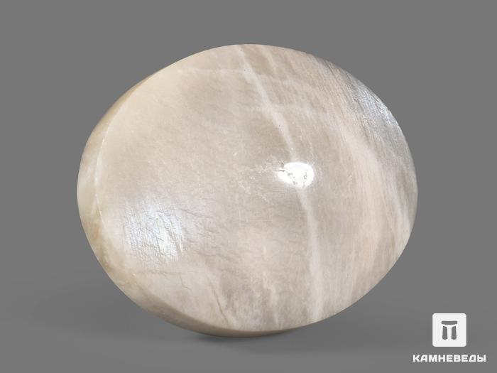 Лунный камень (адуляр), полированная галька 6,2х5,2 см (110-120 г), 22058, фото 2