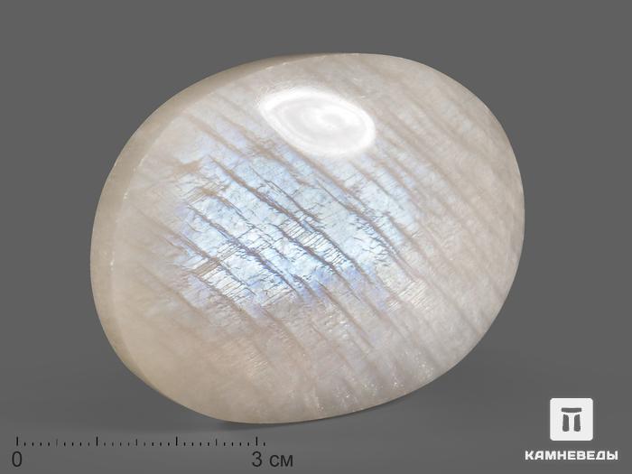 Лунный камень (адуляр) полированная галька, 5,7х4,3 см (70-80 г), 22065, фото 1