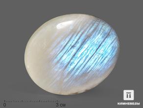 Лунный камень (адуляр), полированная галька 5,5х4,5 см (60-70 г)