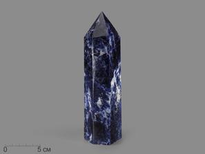 Содалит в форме кристалла, 18,5х4,8х4,6 см