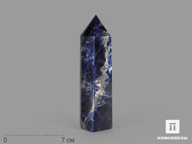 Содалит. Содалит в форме кристалла, 12,5х3,8х3,5 см