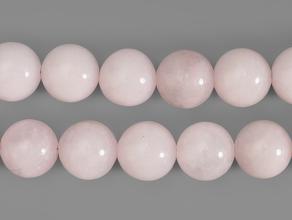 Бусины из розового кварца, 10 шт. на нитке, 12-13 мм