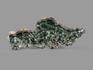 Клинохлор (серафинит), полированный срез с кристаллами кальцита 15х6х1 см, 22409, фото 2