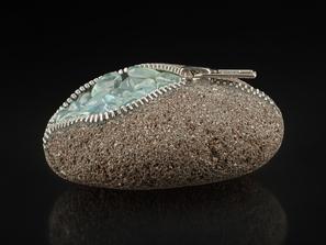 Сувенир из камня «кошелек» с аквамарином, 10х9,2х4,4 см