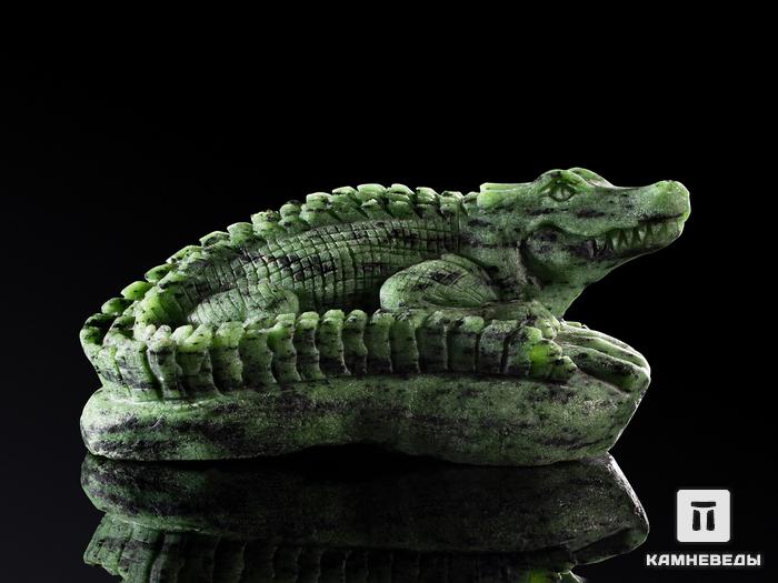 Крокодил из цоизита, 15,5х7,5х7 см, 16060, фото 2