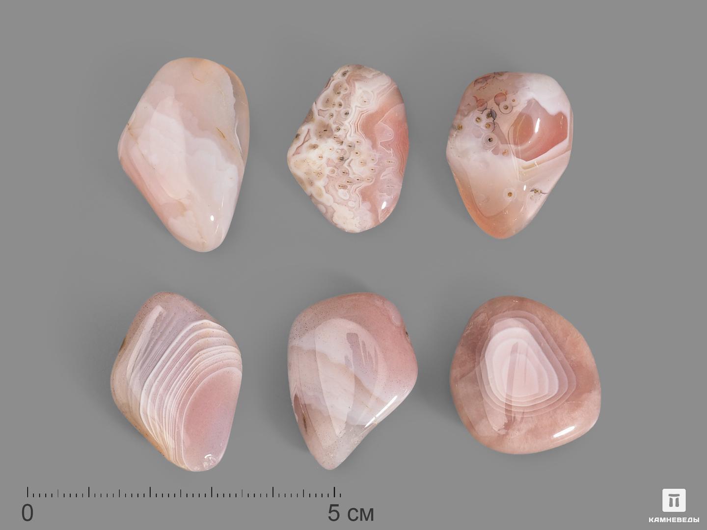 Агат розовый, крупная галтовка 2-3 см (5-10 г), 22972, фото 1