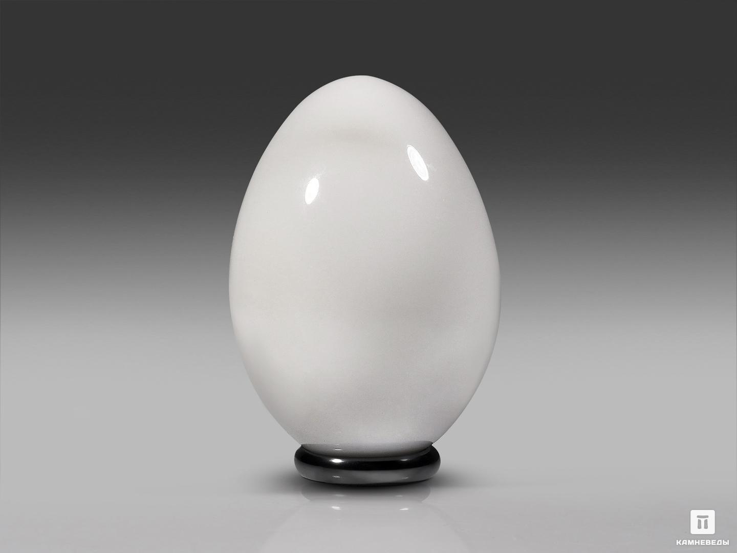 Яйцо из кахолонга (белого опала), 6,6х4,6 см, 22638, фото 2