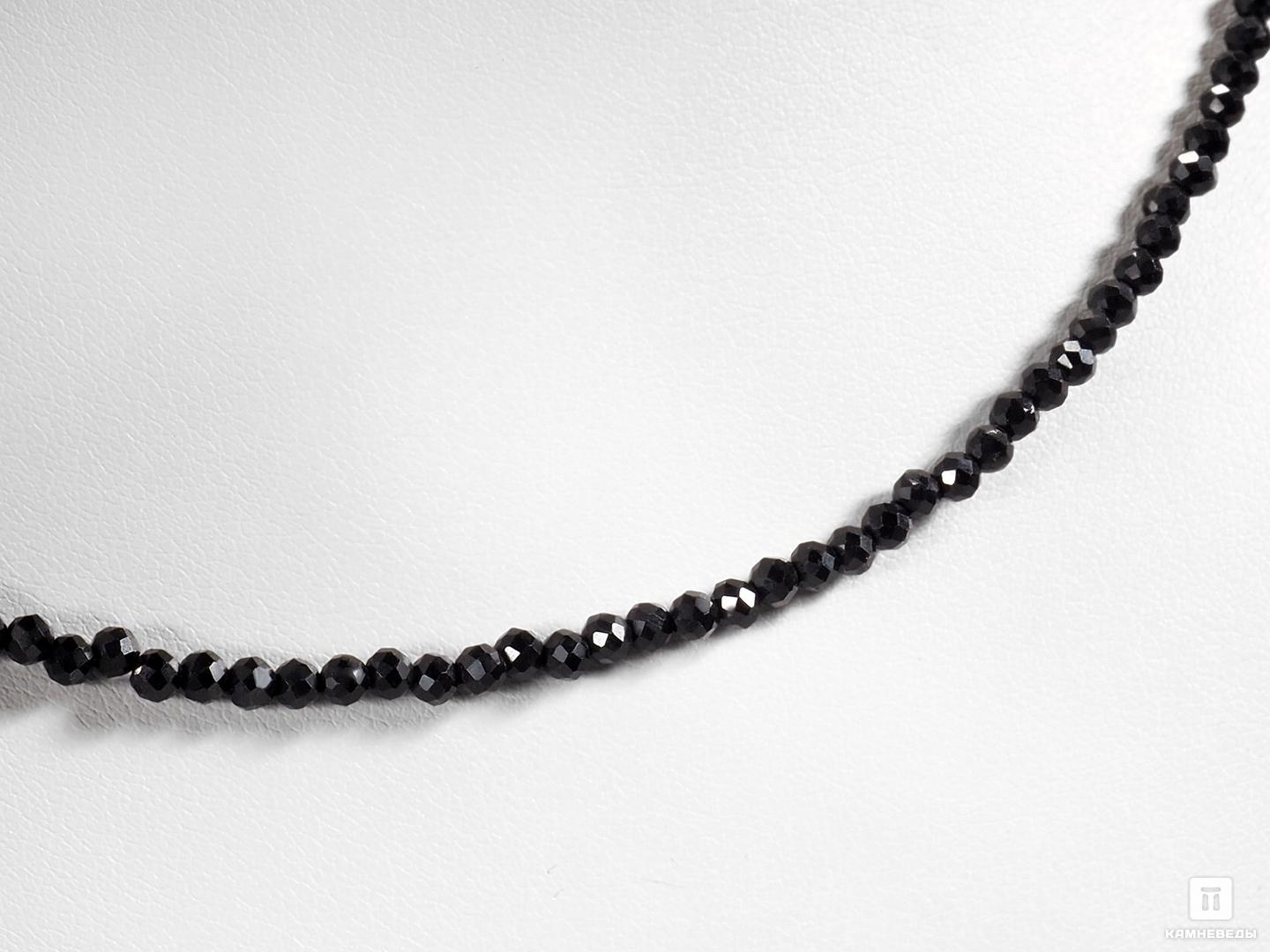 Чокер мужской из шерла (чёрного турмалина), огранка, 23457, фото 3