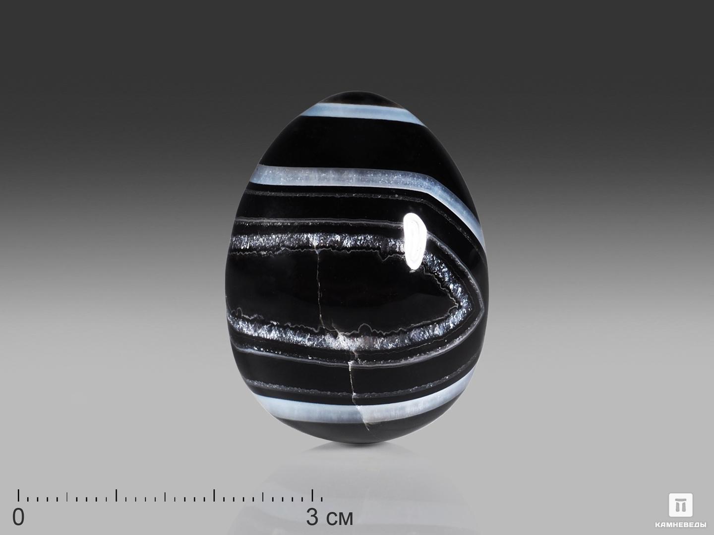Яйцо из чёрного агата (чёрного оникса), 4х3 см агата мистери по следам алмаза роман