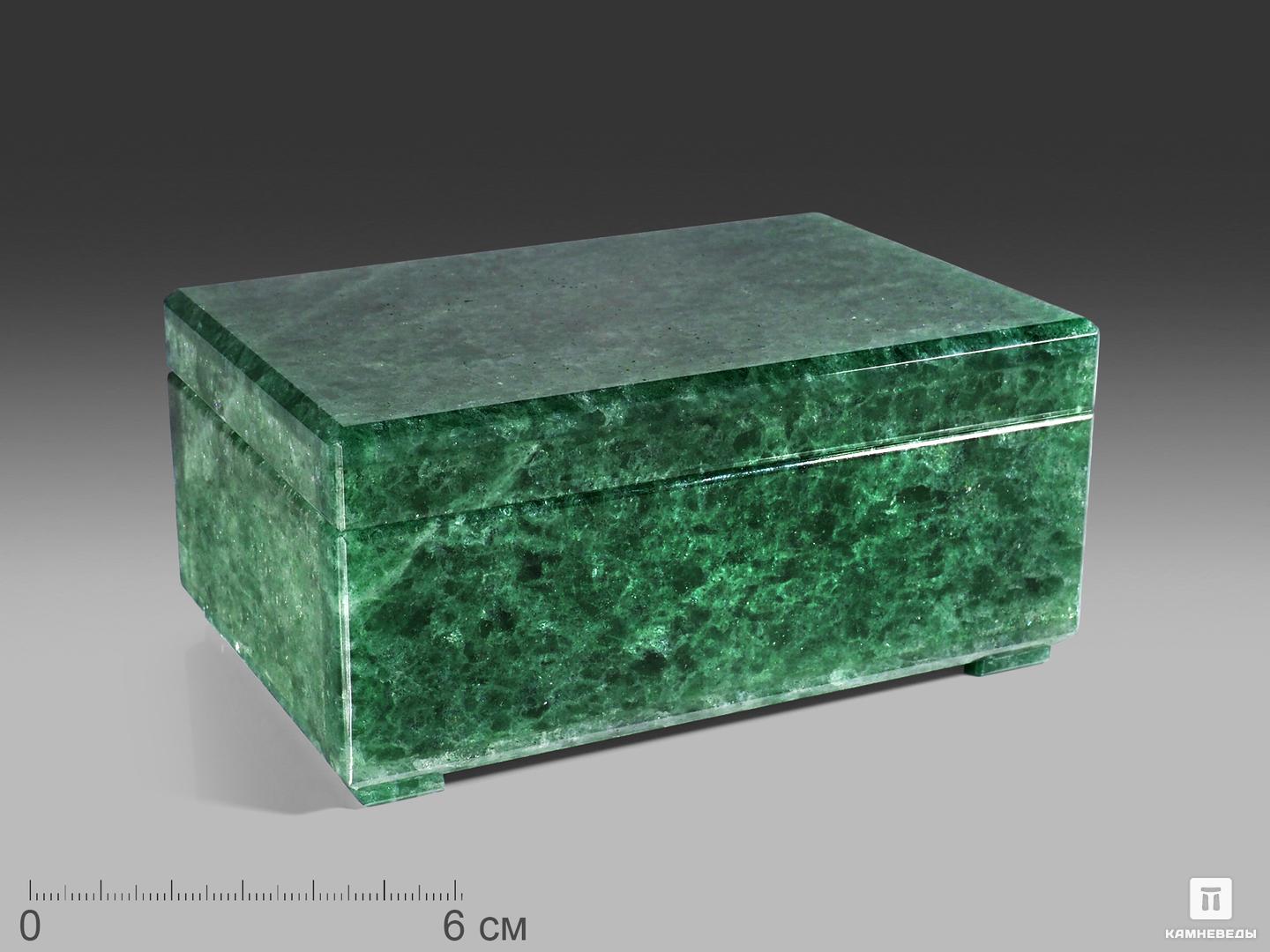 Шкатулка из зелёного авантюрина, 11,7х8,5х5,5 см, 24395, фото 1