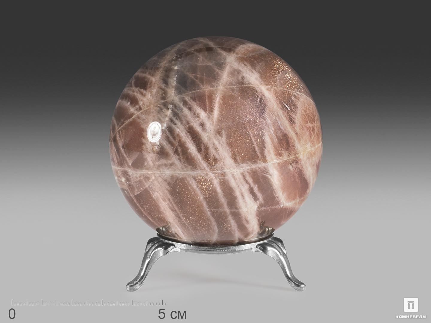 Шар из лунного камня с эффектом солнечного камня, 73 мм браслет из лунного камня адуляра