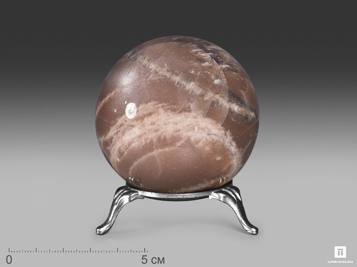 Шар из лунного камня с эффектом солнечного камня, 62 мм шар из лунного камня с эффектом солнечного камня 65 мм