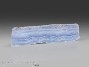 Агат голубой (сапфирин), полированный срез 11,5х3х0,7 см