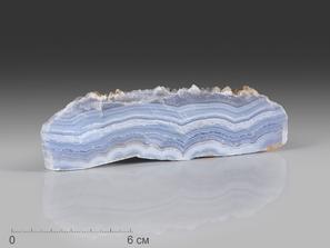 Агат голубой (сапфирин), полированный срез 12,7х3,7х0,7 см