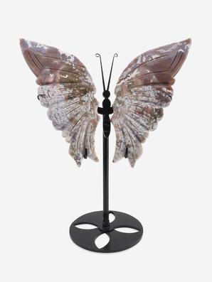 Бабочка из агата на металлической подставке, 26х20,2х9,5 см