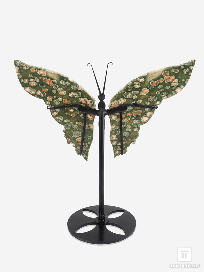 Бабочка из риолита на подставке, 24,5х22,5х10 см, 24343, фото 2