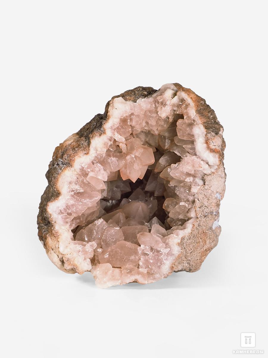 Аметист розовый, жеода 5,5-6,5 см чиос скребок гуаша лапка в подарочной упаковке аметист