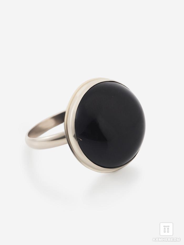 Кольцо с чёрным агатом (чёрным ониксом), 25996, фото 1