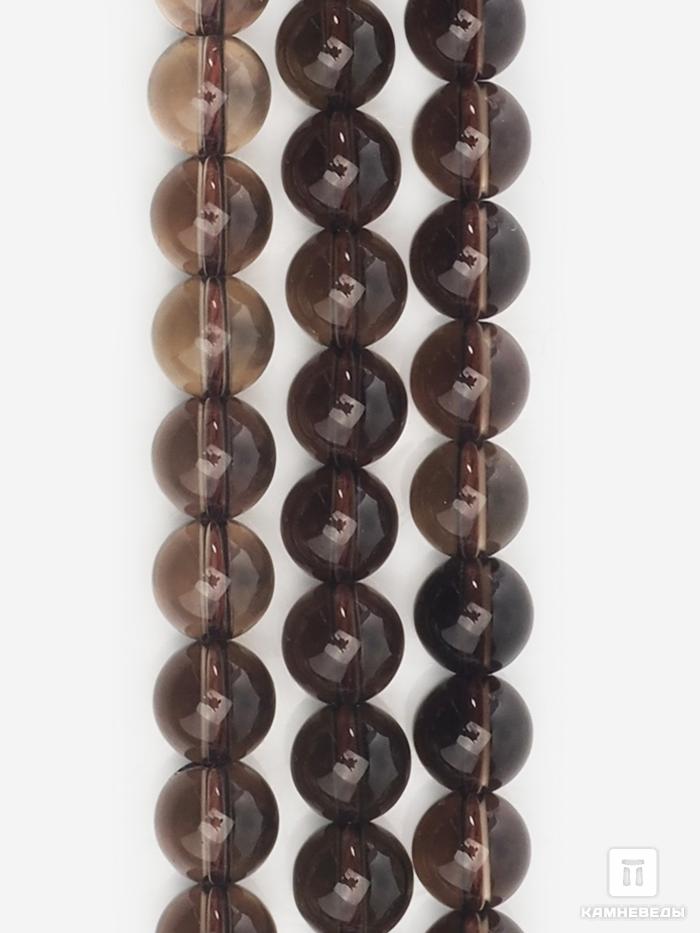 Бусины из дымчатого кварца (раухтопаза), 45-50 шт. на нитке, 8-9 мм, 7-4/3, фото 2