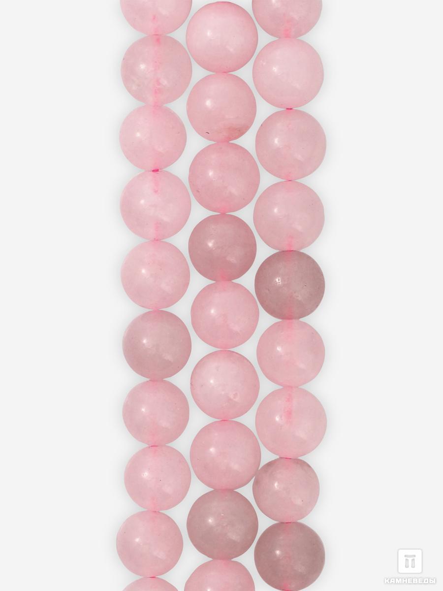 Бусины из розового кварца, 47-51 шт. на нитке, 8-9 мм бусины из розового кварца 36 40 шт на нитке 10 11 мм