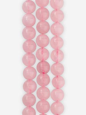 Бусины из розового кварца, 62-67 шт. на нитке, 6-7 мм