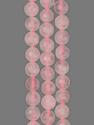 Бусины из розового кварца (огранка), 47-51 шт. на нитке, 8-9 мм, 7-5/10, фото 1