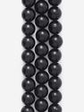 Бусины из шерла (чёрного турмалина), 47 шт. на нитке, 8-9 мм, 4597, фото 1