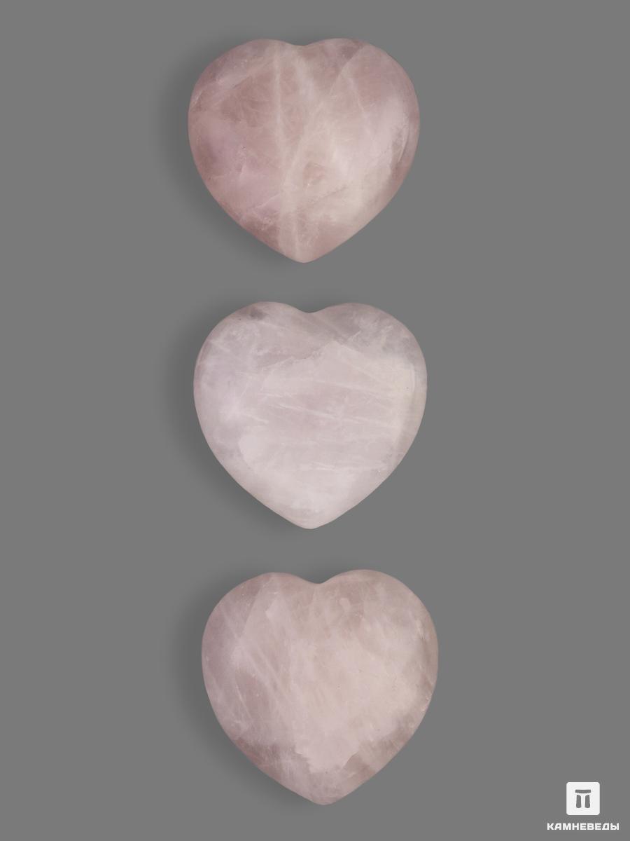 Сердце из розового кварца, 4х4х2 см