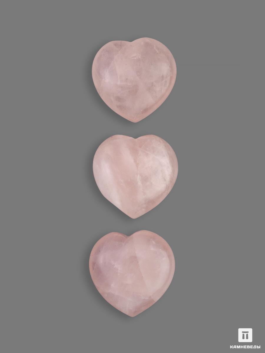 Сердце из розового кварца, 3х3 см