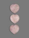 Сердце из розового кварца, 3х3 см, 23-44/6, фото 1