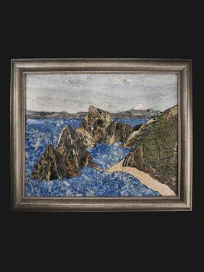 Картина из натуральных камней «Острова», 43,5х36,5х3 см
