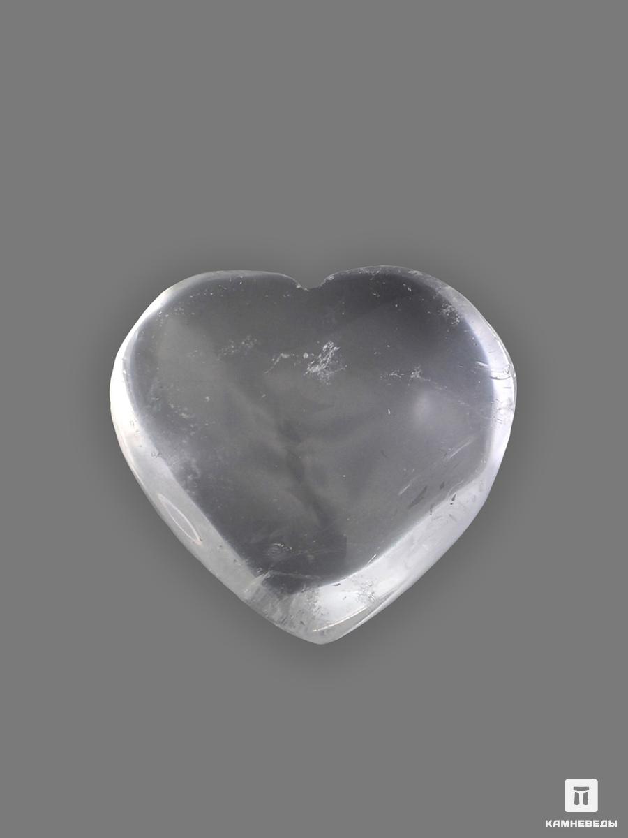 Сердце из горного хрусталя (кварца), 3-3,5 см капелькою в сердце