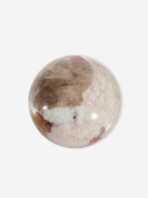 Шар из розового турмалина (рубеллита), лепидолита, альбита и кварца 67 мм