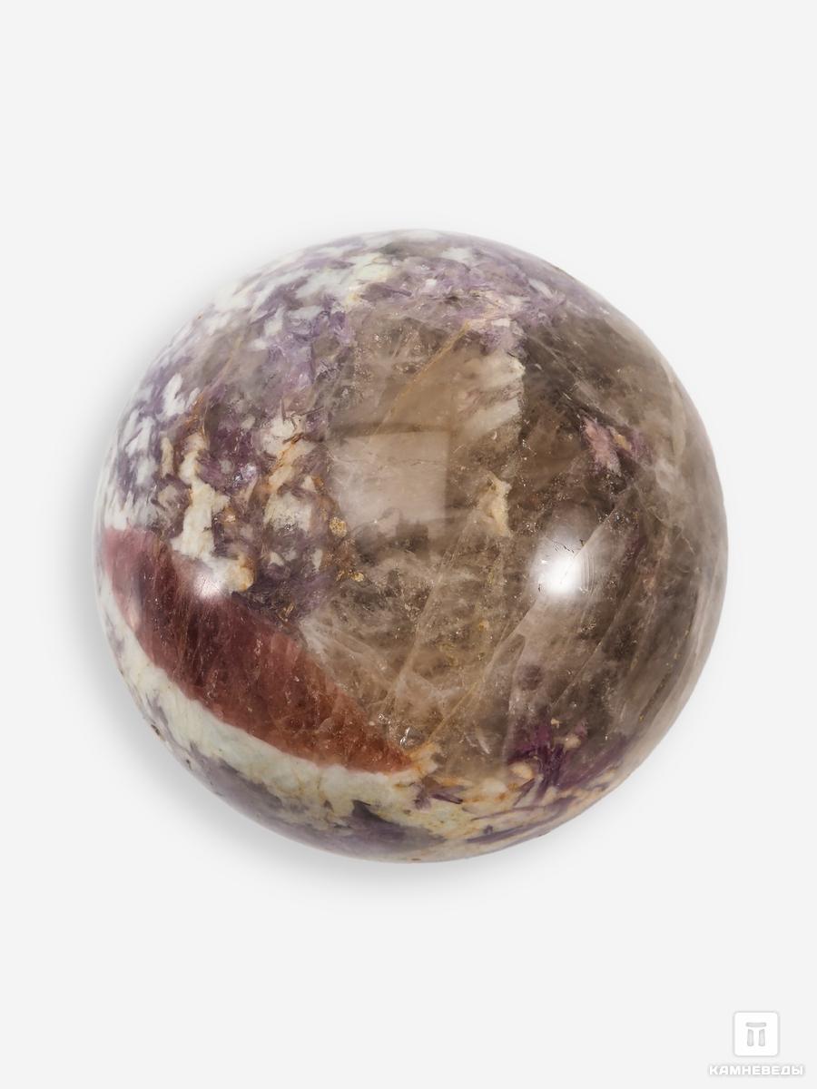 Шар из турмалина (рубеллита), лепидолита, кварца и альбита, 72 мм, 26168, фото 1